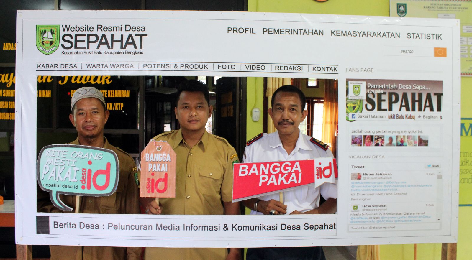 Pj. Bupati Bengkalis Segera Launching Media Infokom Desa Sepahat
