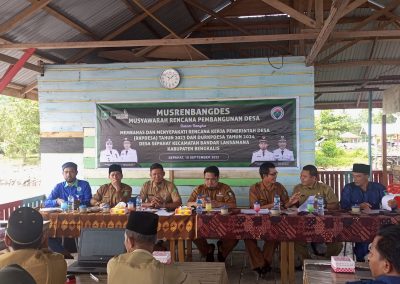 DESA SEPAHAT GELAR MUSRENBANGDES DALAM RANGKA MEMBAHAS DAN MENYEPAKATI RKPDESA TAHUN 2023 DAN DU-RKPDESA TAHUN 2024 DESA SEPAHAT KECAMATAN BANDAR LAKSAMANA KABUPATEN BENGKALIS