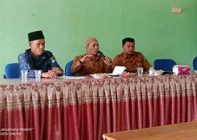 Pemerintah Desa Sepahat Menggelar Rapat Koordinasi dan Evaluasi kinerja Perangkat Desa dan Lembaga Desa