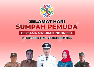 Pemerintah Desa Sepahat Mengucapkan Selamat hari Sumpah Pemuda ” Bersama Majukan Indonesia ” 28 Oktober 1928 – 28 Oktober 2023