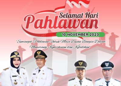 Pemdes Melalui Pj. Kepala Desa Sepahat Menyampaikan Ucapan Selamat Hari Pahlawan 2023