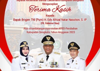 APBD-P 2023 Diteken Plt. Gubernur Riau, Pemdes dan Masyarakat Ucapkan Terima Kasih
