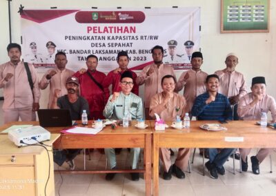 Pj. Kepala Desa Menghadiri Sekaligus Membuka Pelatihan Peningkatan Kapasitas RT/RW Desa Sepahat Tahun Anggarn 2023